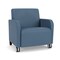 Lesro Siena Lounge Reception Wide Guest Chair w/ Front Casters, Walnut Wood Back Legs, MD Titan Uph SN1201 - alternate 1